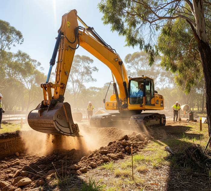 excavation in action